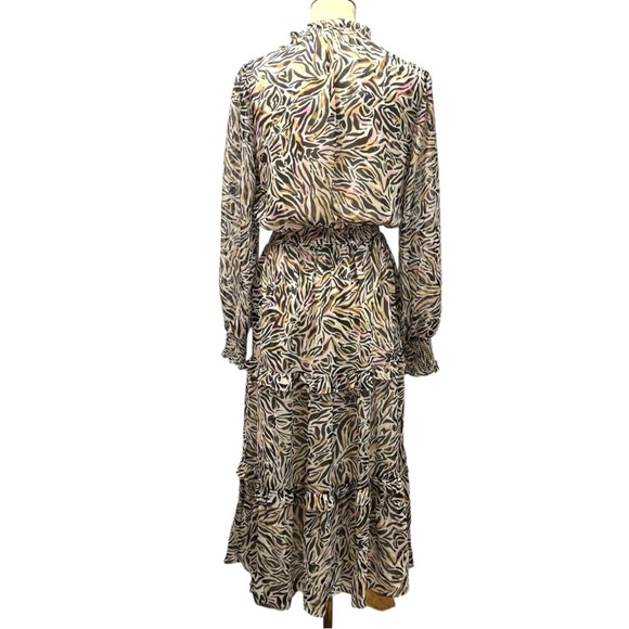 Lilly Pulitzer Can You Zee Me Ardith Long Sleeve Printed Tiered Midi Dress Sz 8 - Picture 7 of 12